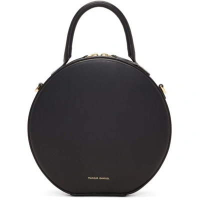 Shop Mansur Gavriel Black Mini Circle Crossbody Bag