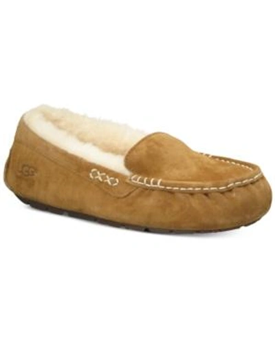 Shop Ugg Women's Ansley Moccasin Slippers In Chestnut