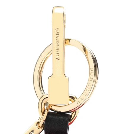 Shop Burberry Thomas Cashmere Bag Charm In Parade Red