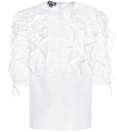 Shop Giambattista Valli Cotton Top In White