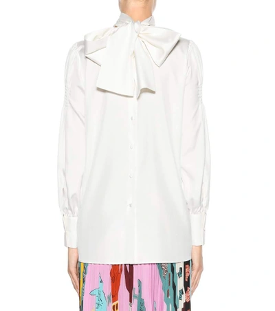 Shop Valentino Silk Blouse In White