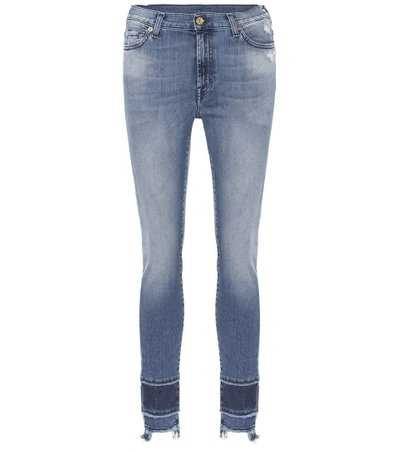 Shop 7 For All Mankind The Skinny Crop Jeans In Blue