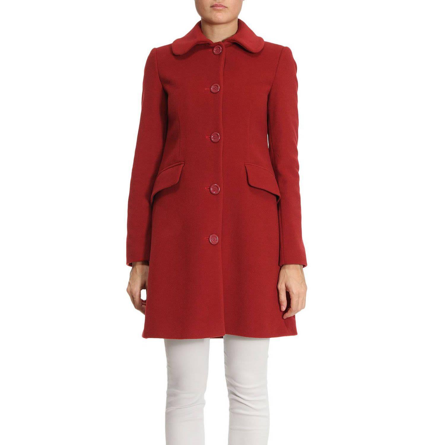 Love Moschino Coat Coat Women Moschino Love In Red ModeSens