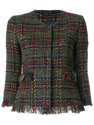 Shop Tagliatore Cropped Tweed Jacket