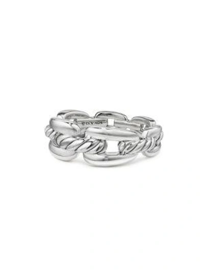 Shop David Yurman Wellesley Link Ring/8mm In Silver