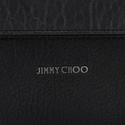 Shop Jimmy Choo Lee/l Light Mocha Suede And Black Grainy Leather Messenger Bag In Light Mocha/black
