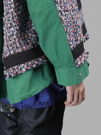 Shop Sacai Women's Multicolor Mix Tweed Blouson Jacket
