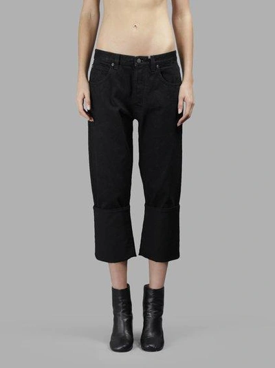 Shop Loewe Women's Black Jeans With Back Pocket Patch