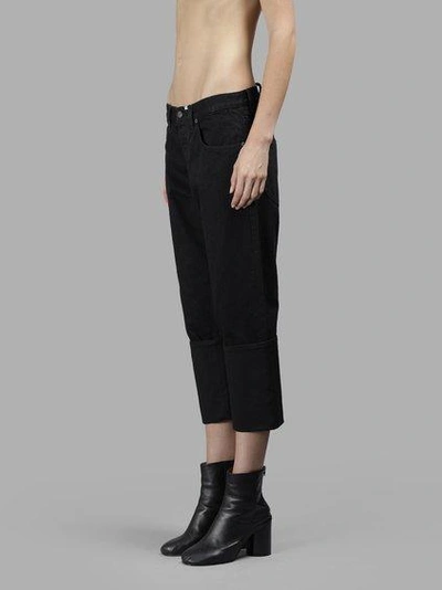 Shop Loewe Women's Black Jeans With Back Pocket Patch