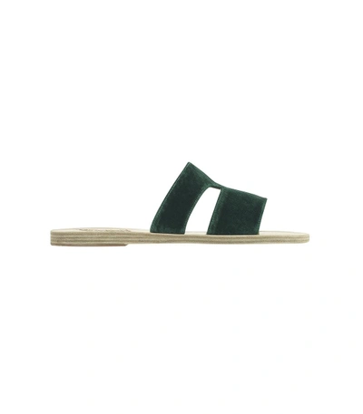 Shop Ancient Greek Sandals Green Emerald Apteros Sandals