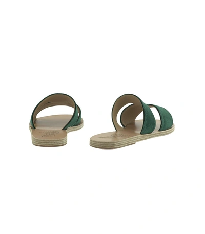 Shop Ancient Greek Sandals Green Emerald Apteros Sandals
