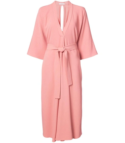 Shop Tome Pink V-neck Shirt Dress