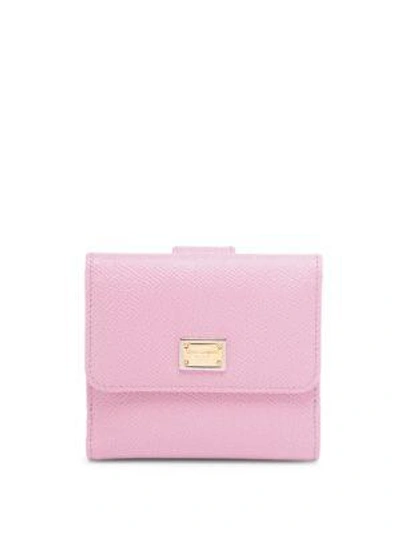 Shop Dolce & Gabbana Small Flap Bi-fold Wallet In Pink
