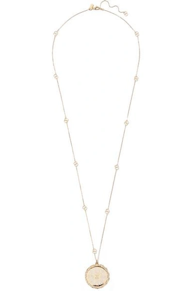 Shop Gucci Icon 18-karat Gold And Enamel Necklace