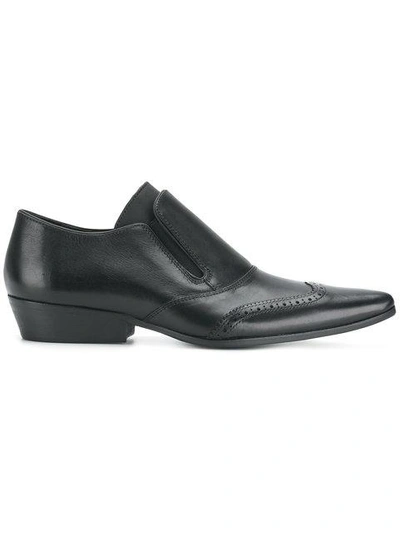 Shop Haider Ackermann Pointed Slip On Brogues In Black