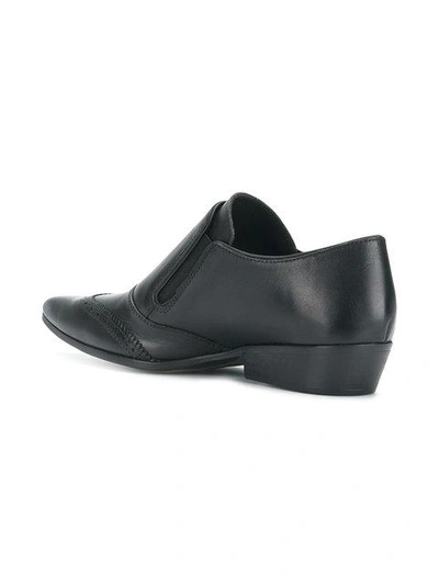 Shop Haider Ackermann Pointed Slip On Brogues In Black