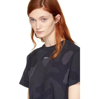 Shop Off-white Ssense Exclusive Black Camo Logo T-shirt