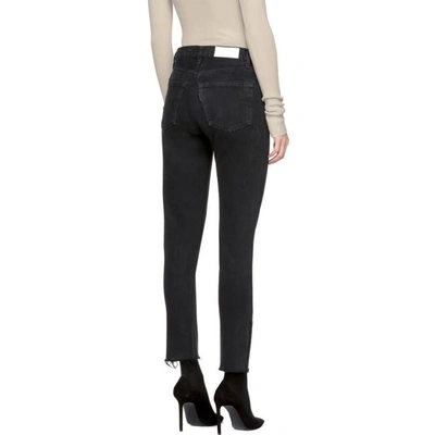 OLIVIER THEYSKENS BLACK RE/DONE LEVIS EDITION TENIM HIGH-RISE ANKLE CROP JEANS