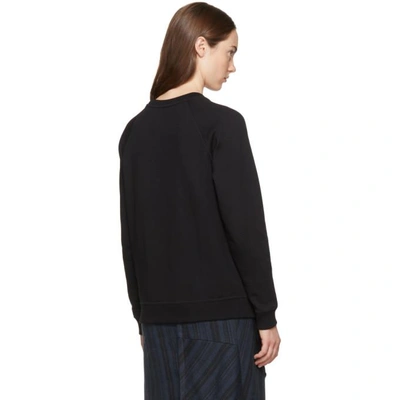 Shop Kenzo Black Raglan Patched Sweatshirt In 99 Black