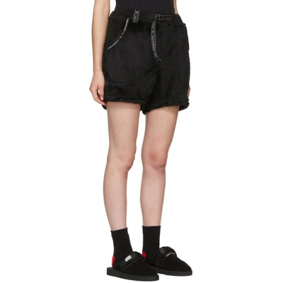 Shop And Wander Black High Loft Fleece Shorts