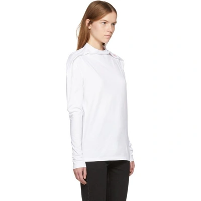 Shop Y/project White Long Sleeve Fold Over T-shirt