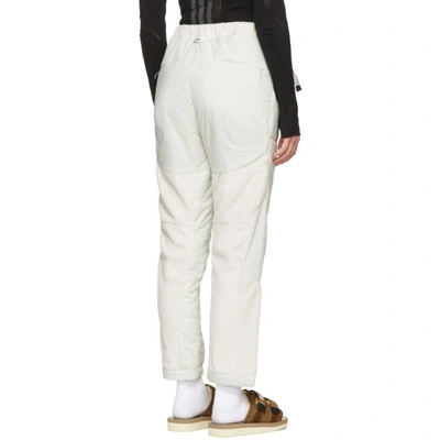 Shop And Wander Off-white Fleece Primaloft Trousers In Off White