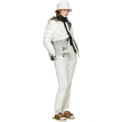 Shop And Wander Off-white Fleece Primaloft Trousers In Off White