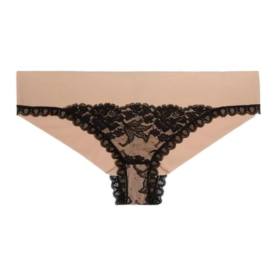 Shop Stella Mccartney Pink & Black Bella Admiring Bikini Briefs