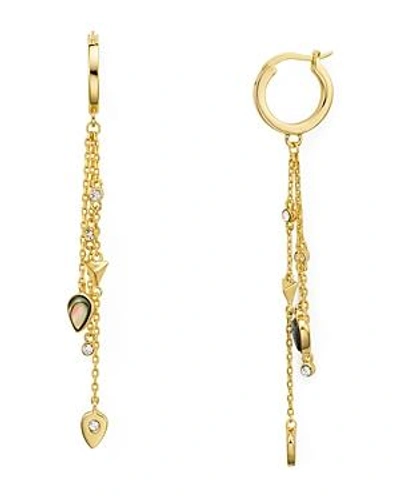 Shop Jules Smith Owen Linear Drop Earrings In Gold/multi