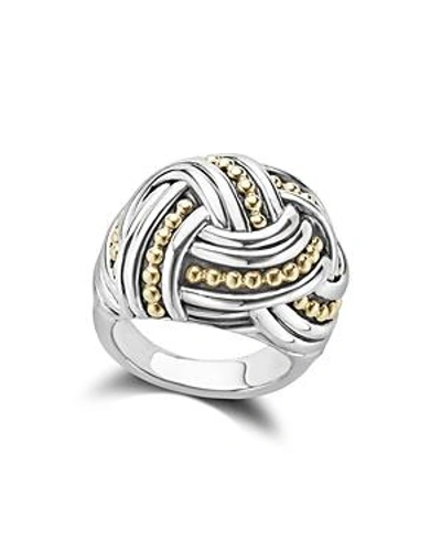 Shop Lagos 18k Gold & Sterling Silver Torsade Large Round Ring