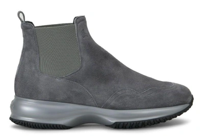 Shop Hogan Interactive Ankle Boot In Grey