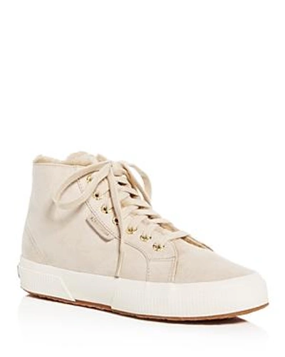 Shop Superga Women's Classic Suede High Top Sneakers In Natural