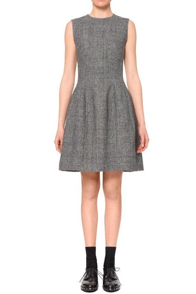Shop Ermanno Scervino Dressed In Prince Of Wales In Grey
