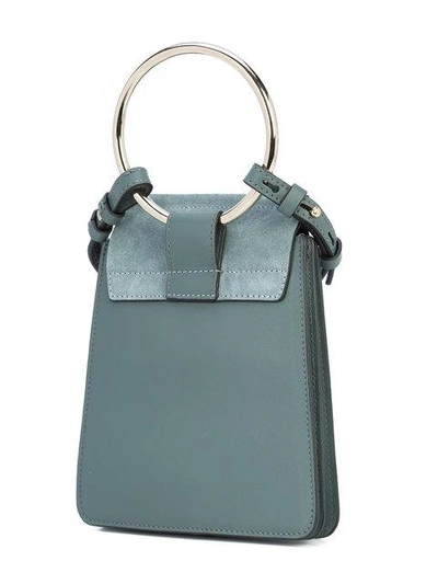 Shop Chloé Small Faye Bracelet Bag In Blue
