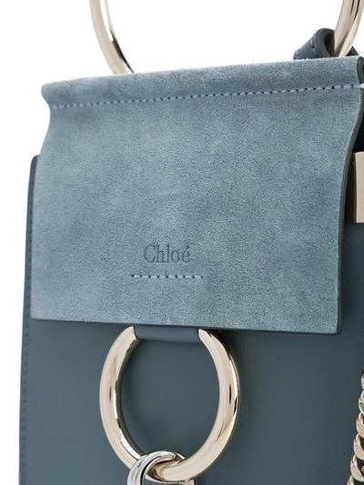 Shop Chloé Small Faye Bracelet Bag In Blue