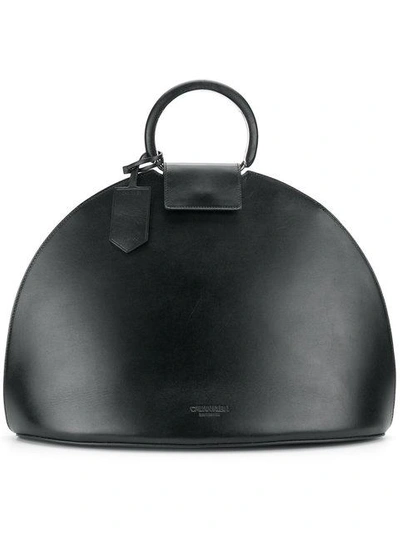 Shop Calvin Klein 205w39nyc Semi Circle Tote In Black