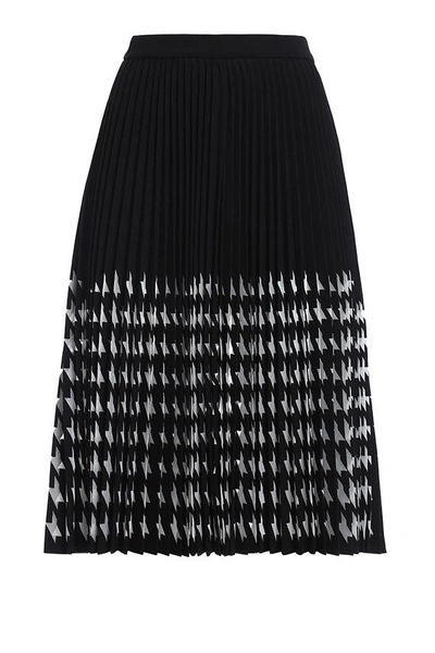 Shop Msgm Skirt Plisset In Black