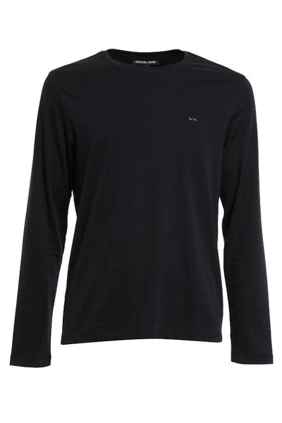 Shop Michael Michael Kors T-shirt Long Sleeves In Black