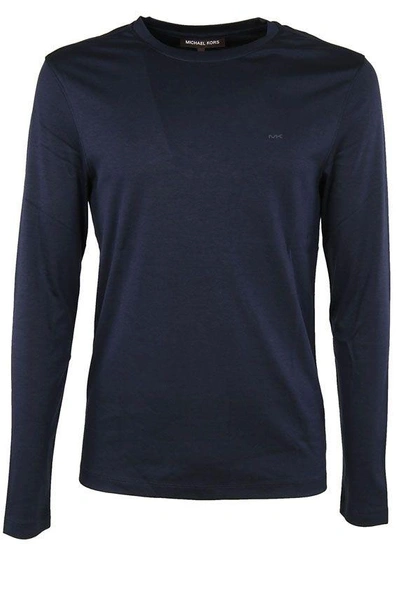 Shop Michael Michael Kors Long Sleeve T-shirt In Blue