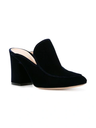 Shop Gianvito Rossi Marcel Mules - Blue