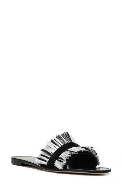 Shop Diane Von Furstenberg Eilat Slide Sandal In Black/ White