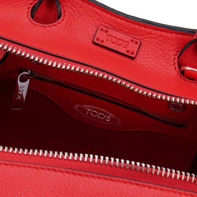 Shop Tod's Sella Bag Mini In Red/black