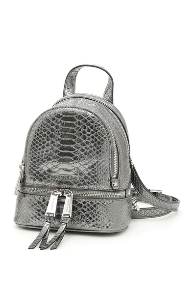 Shop Michael Michael Kors Rhea Extra Small Backpack In Pewtermetallico