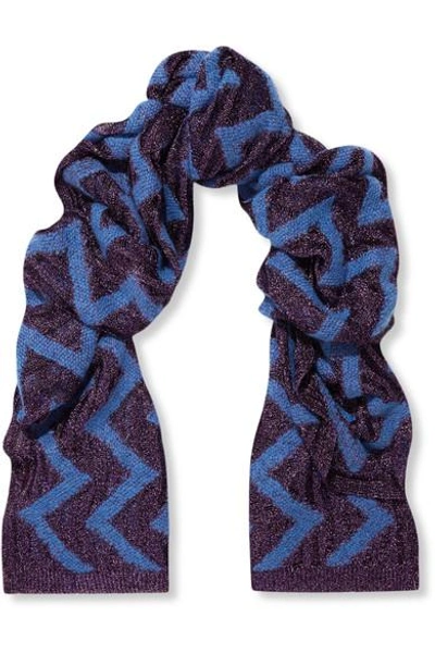 Shop Missoni Metallic Crochet-knit Wrap
