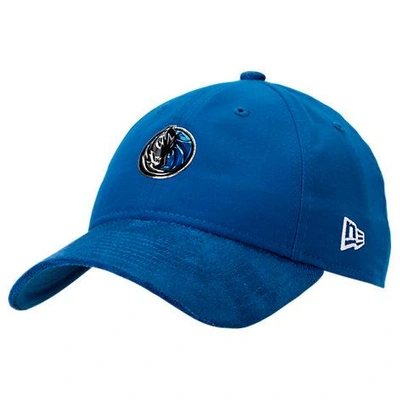 Shop New Era Dallas Mavericks Nba 2017 Draft Official On Court Collection 9twenty Adjustable Hat, Blue
