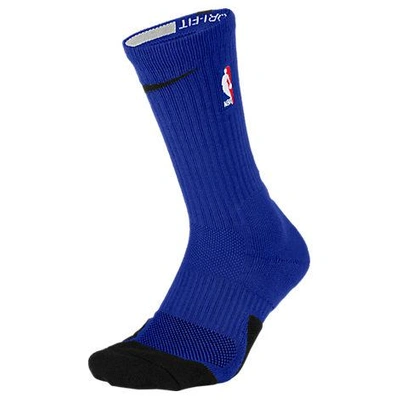 Shop Nike Elite Quick Crew Socks, Men's, Blue