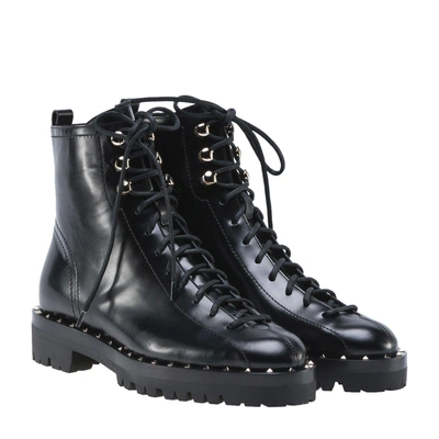 Shop Valentino Garavani Soul Rockstud Shoe Boots In Black