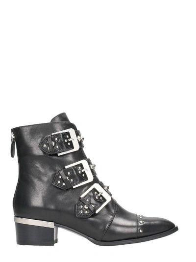 Shop Lola Cruz Black Calf Leather Boots