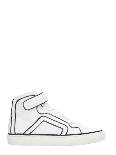 Shop Pierre Hardy 101 Match White Leather Sneakers