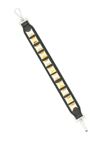 Shop Fendi Mini Strap You In Nero+palladiometallico